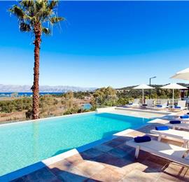 8 Bedroom villa with pool & seaview, near Acharavi, sleeps 16-18